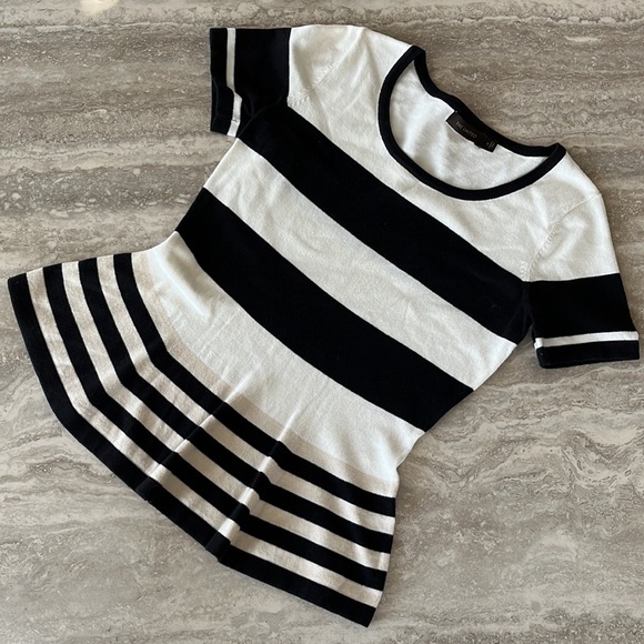 The Limited peplum striped summer sweater - Picture 2 of 9